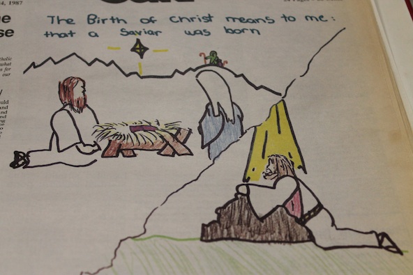 Vincent Revene's concept of what Christ's birth mean to him won The Catholic Sun's religious education art contest in 1987. He was a fifth-grader at St. Louis the King in Glendale at the time.