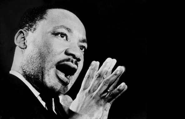 The Rev. Martin Luther King Jr. is pictured in an undated file photo. Civil rights leader and promoter of nonviolent action, he is especially recalled on the national Martin Luther King Jr. Day, observed Jan. 20 this year. Rev. King was born Jan. 15, 19 29, in Atlanta. On April 4, 1968, he was shot and killed while standing on the balcony of the Lorraine Hotel just off Beale Street in Memphis, Tenn. (CNS file photo)
