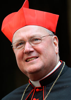 U.S. Cardinal Timothy M. Dolan of New York is eligible to vote in the upcoming conclave. He is pictured in a 2012 file photo. (CNS photo/Gregory A. Shemitz) 