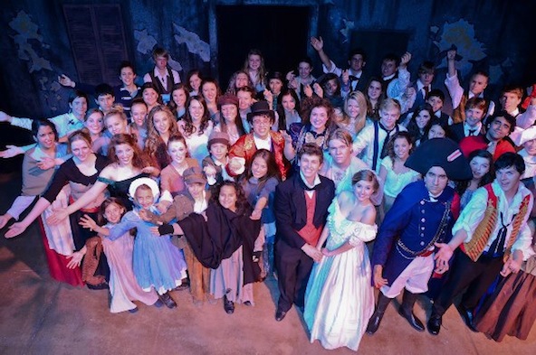 The cast of "Les Misérables" showing at Notre Dame Catholic Preparatory in Scottsdale (courtesy photo)