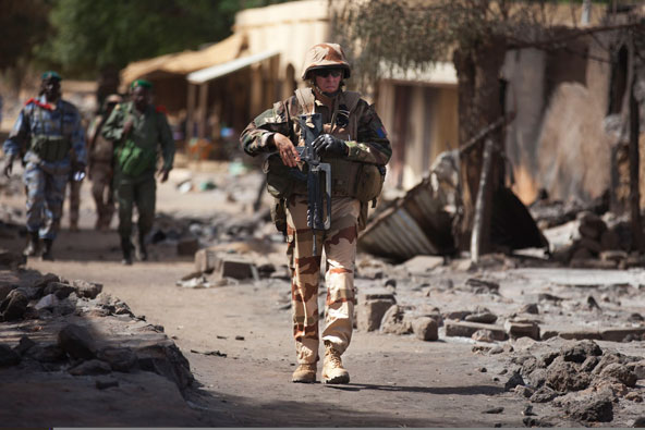 A Catholic bishop in Mali has warned his country still faces "grave danger" after new clashes between French troops and Islamist insurgents.
