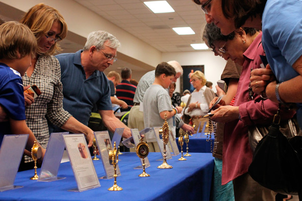 Hundreds of Catholic venerated relics at Our Lady of Joy in Carefree April 15. 