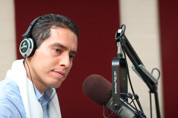 Cristofer Pereyra, radio host on En Familia, 740 AM. (J.D. Long-García/CATHOLIC SUN)