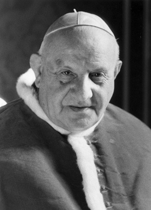 Pope John XXIII, who convened the Second Vatican Council, is pictured in an undated photo. Pope Francis has ask the world's cardinals to vote on the canonization of Blessed John XXIII, even in the absence of a miracle. The announcement came July 5 with Pope Francis' decree that cleared the way for the canonization of Blessed John Paul II, the late Polish pontiff. (CNS file photo)