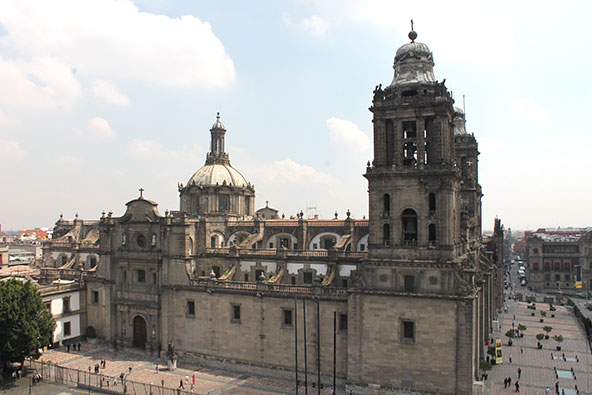 The Metropolitan Cathedral of the Assumption of Mary in Mexico City. 