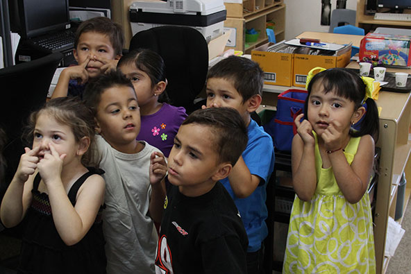 Students in a Catholic Charities Head Start classroom in Glendale are thriving when it comes to academic, social and emotional competency for kindergarten. (Ambria Hammel/CATHOLIC SUN)