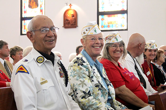 Veterans gathered Nov. 3 at All Saints Parish in Mesa for the Red, White and Blue Mass. (Ambria Hammel/CATHOLIC SUN)