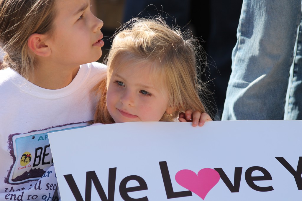 Two young girls were among those taking part in a 2013 pro-life demonstration. More than 50 million abortions have been performed since the 1973 Supreme Court Roe v. Wade decision. (J.D. Long-García/CATHOLIC SUN)