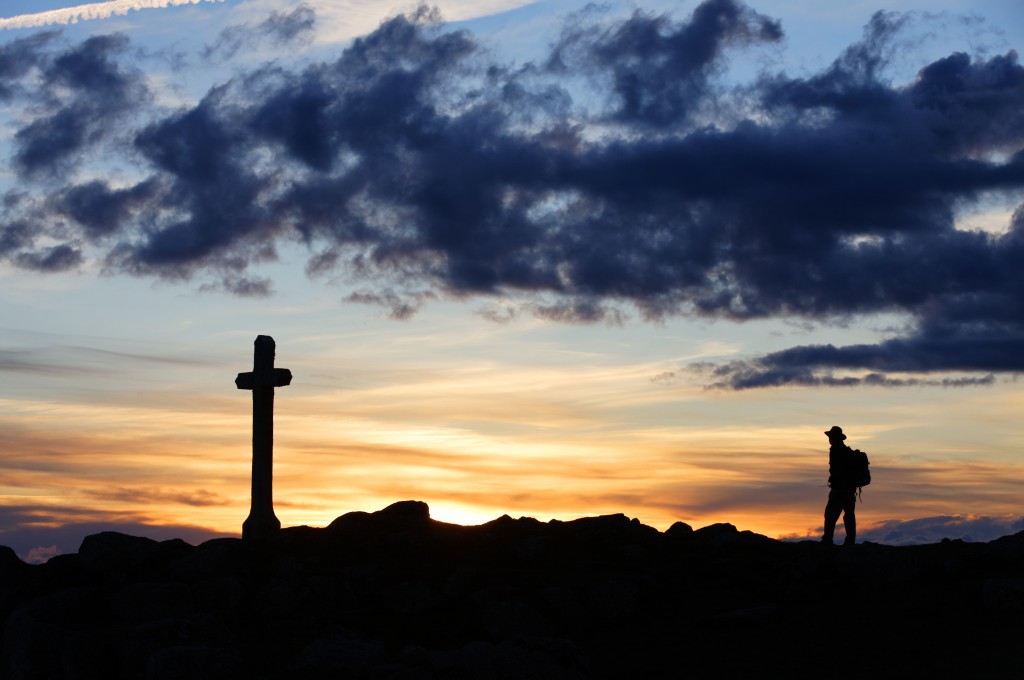 A pilgrim journeys toward the Cathedral of Santiago de Compostela in Galicia, Spain, where the remains of St. James the Greater are buried. A local group of young adults will make the pilgrimage this summer. (Courtesy photo)