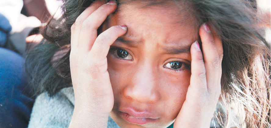 Anali, 6, suffers from hunger in Guatemala, where she and her sister often leave their dirt-floor shack to beg for food on the streets. Their mother prays that God will save them. (Courtesy Food for the Poor)
