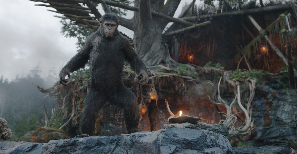 Caesar, voiced by Andy Serkis, appears in the movie "Dawn of the Planet of the Apes." The Catholic News Service classification is A-III -- adults. The Motion Picture Association of America rating is PG-13 -- parents strongly cautioned. Some material may be inappropriate for children under 13. (CNS photo/Fox)