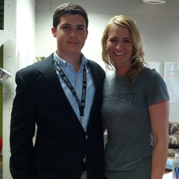 Connor Willey is photographed here with  Courtney Klein Johnson, co-founder and chief executive officer of Seed Spot (courtesy photo)