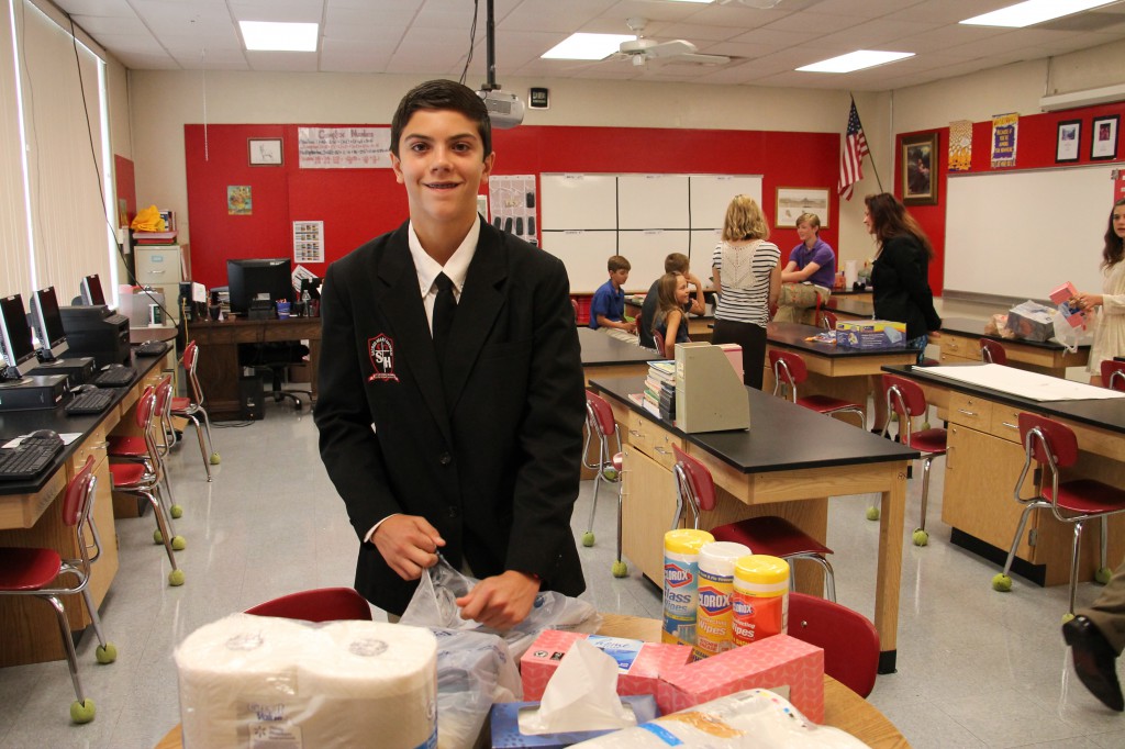 Weston Yadron, student council president and an eighth-grader at Sacred Heart Catholic School in Prescott, appreciates the extra attention he and fellow students receive from teachers at the school. (Ambria Hammel/CATHOLIC SUN)