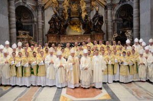 Cardinal Donald Wuerl ordained 43 fourth year seminarians studying at the Pontifical North American College in Rome to the transitional diaconate Oct. 2. (Michael Lund/Pontifical North American College)