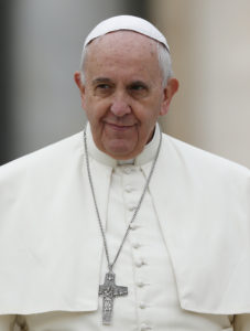 Pope Francis is pictured during his general audience in St. Peter's Square at the Vatican Oct. 29. The pope pleaded for the international community to take stronger coordinated steps to "annihilate" the Ebola virus. (CNS photo/Paul Haring)