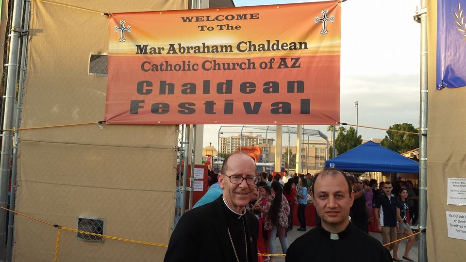 Bishop Thomas J. Olmsted and Msgr. Felix Shabi, Corbishop of the Chaldean Catholic Vicariate of Arizona, concelebrated Mass at St. Thomas the Apostle Parish Oct. 19, the day of the Chaldean festival