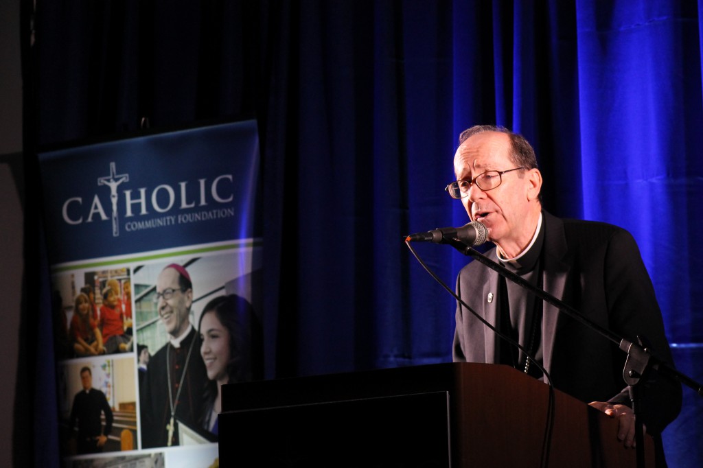 Bishop Thomas J. Olmsted spoke to a crowd of 375 Sept. 23 at the Sheraton Phoenix Downtown regarding the state of the Catholic Church in Arizona. (Ambria Hammel/CATHOLIC SUN)