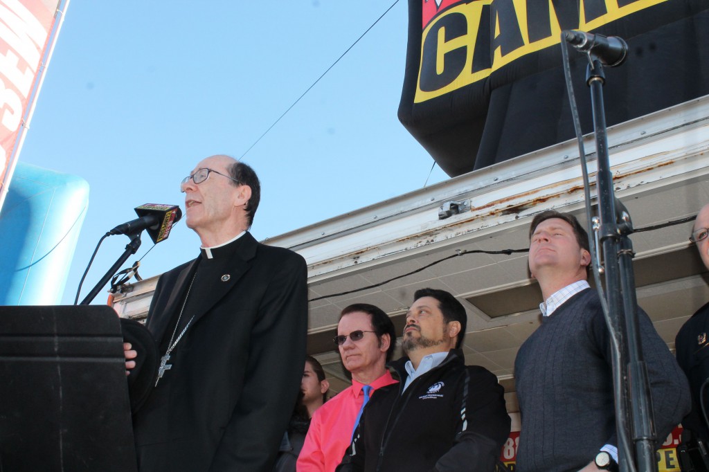 Bishop Thomas J. Olmsted told the crowd