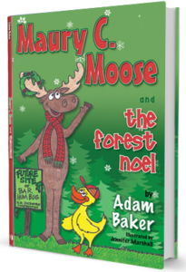 Cover of Adam Baker's first book (image from book's website). Free coloring book download is also available.