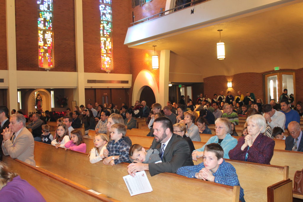 Sean and Erin Sylvester of Chandler attended the Jan. 18 Mass for the Unborn at Ss. Simon and Jude Cathedral. The Sylvesters said they often pray outside Planned Parenthood clinics in the Valley. (Joyce Coronel/CATHOLIC SUN)