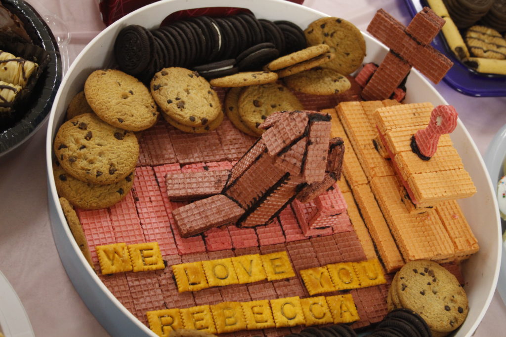 A parishioner made this tasty farewell retreat for the Jan. # reception. (Ambria Hammel/CATHOLIC SUN)