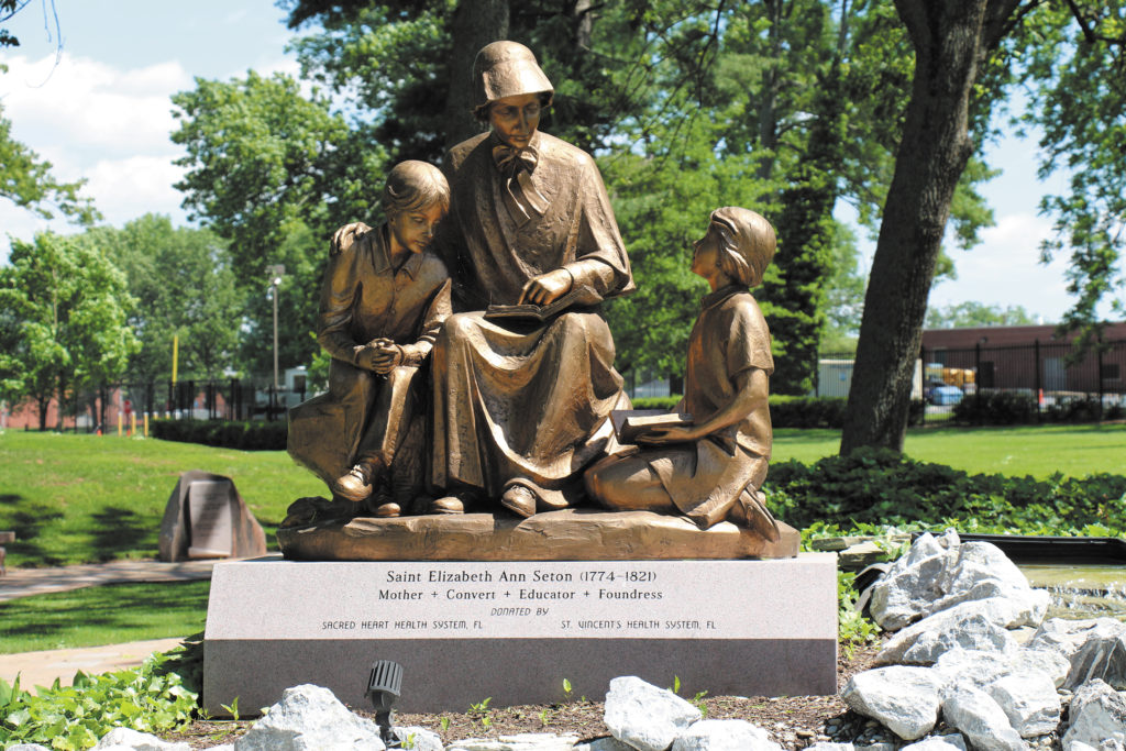 St. Elizabeth Seton was a young widow with five children who went on to found the Sisters of Charity in 1809. She is pictured here at the National Shrine of Elizabeth Ann Seton in Emmitsburg, Maryland, May 25, 2013. (Stock Photo)
