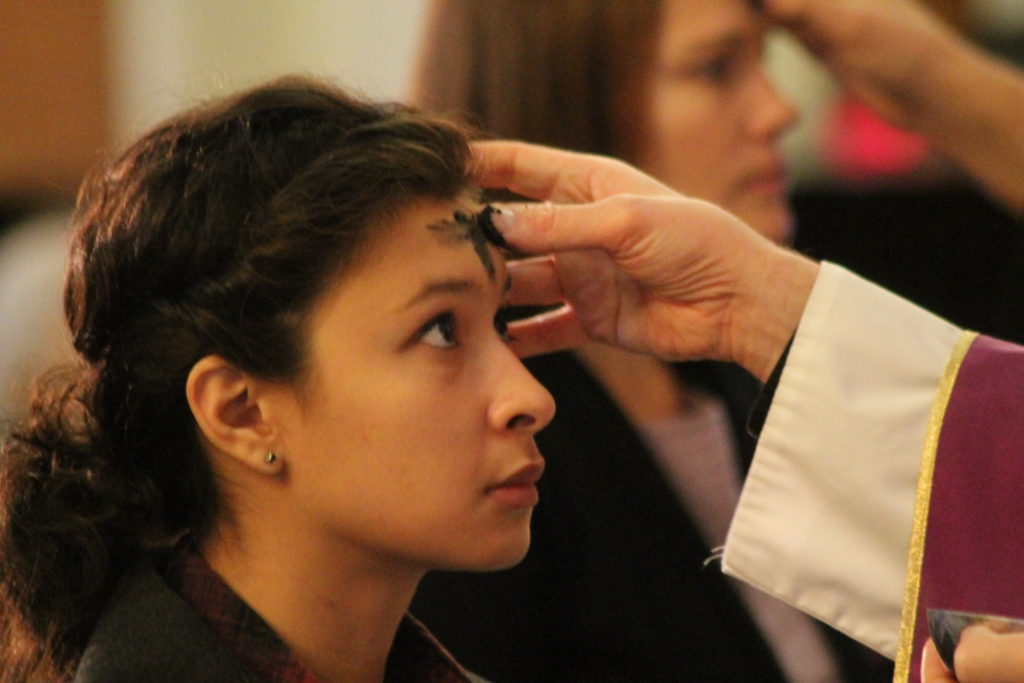 The 40 days of Lent begins with Ash Wednesday. Palm branches used during Holy Week the previous year are burned to produce the ashes that remind the faithful to turn away form sin and embrace the Gospel. (Catholic Sun file photo)