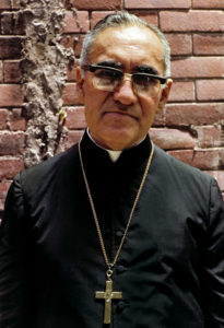 Salvadoran Archbishop Oscar Romero is pictured in a 1979 photo in San Salvador. Auxiliary Bishop Rosa Chavez of San Salvador, a contemporary of the archbishop, who was murdered during his country's civil war, said during a visit to Washington Pope Francis "is accelerating" the late prelate's sainthood cause. Archbishop Romero was shot dead March 24, 1980, as he celebrated Mass. (CNS photo/Octavio Duran)  