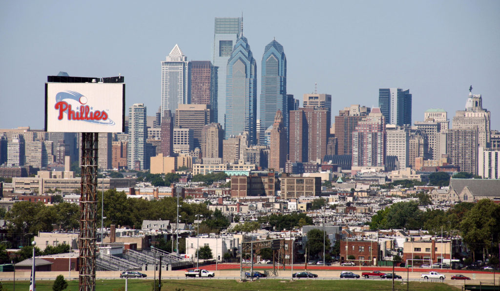 The Philadelphia skyline is seen in a 2012 file photo. Pope Francis confirmed he will visit Philadelphia in September for the World Meeting of Families. (CNS photo/Gregory A. Shemitz) 