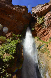 Water is shown gushing from Deer Creek Falls in the Grand Canyon in this 2014 photo. Pope Francis' long-anticipated encyclical on the environment was released at the Vatican June 18. (Nancy Wiechec/CNS)
