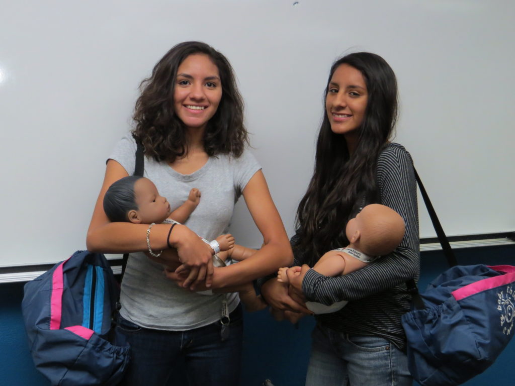 Samantha and Sandra Falls from Chino Valley High School participated in the "Baby Ready or Not" program through Catholic Charities' North Star Youth Partnership. (courtesy photo)