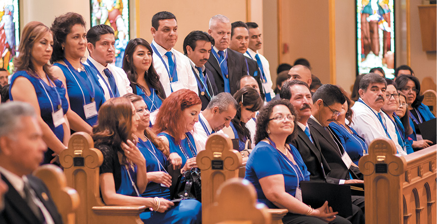 Graduating students from The Kino Catechetical Institute gathered at St. Mary’s Basilica June 4 to receive their ­diplomas after two years of study. There were 71 students from 28 parishes. (Billy Hardiman/CATHOLIC SUN)