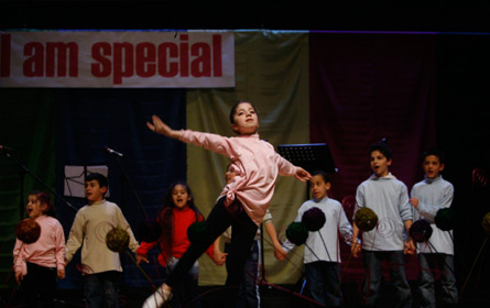 Lebanese children perform the grand finale during a show through Together for a Safe Childhood. (safe-childhood.org)