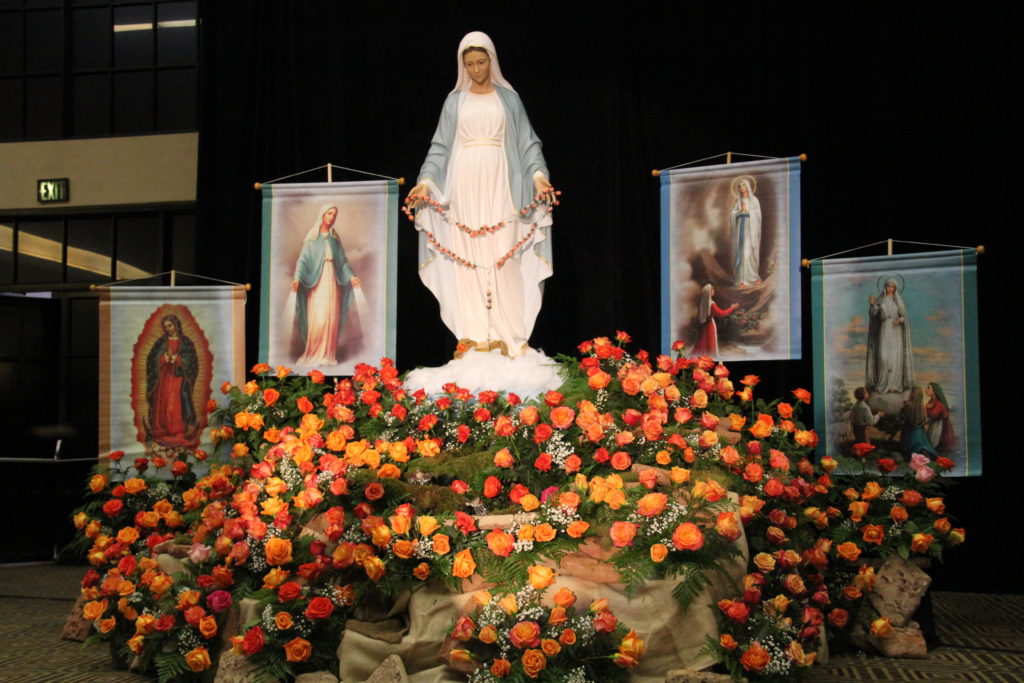 A shrine to Mary is displayed at the 15th annual Arizona Marian Conference Aug. 21. (Justin Bell/CATHOLIC SUN)