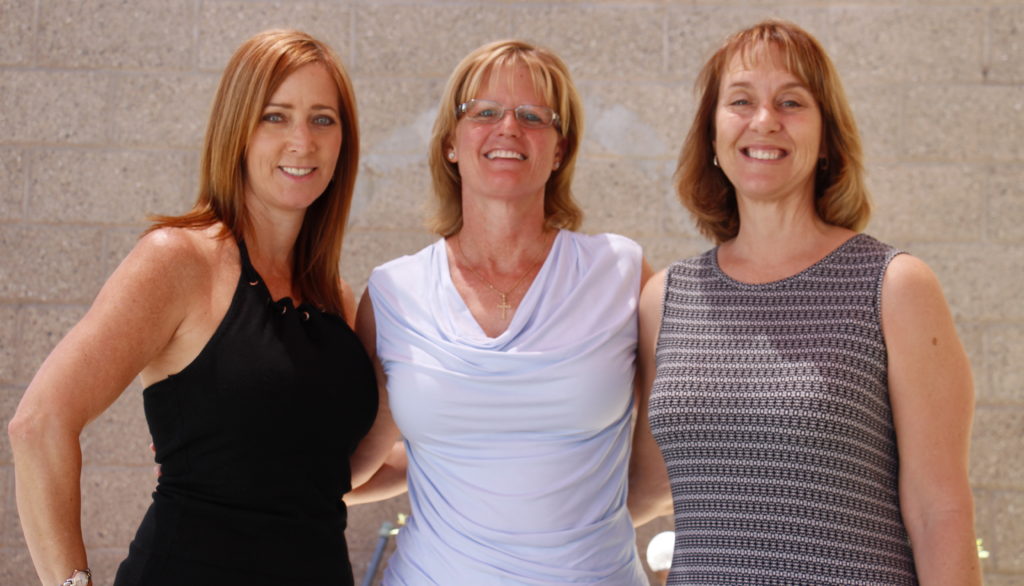 Furnishing Dignity founders, from left to right, Lisa Campbell, Joyce Petrowski and Anita Buckel. (Ambria Hammel/CATHOLIC SUN)