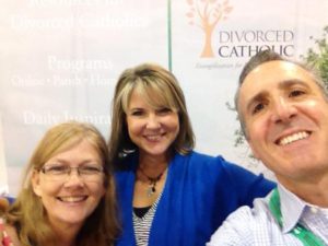 Monica (center) and Vince Frese (right) from Comming, Georgia developed a program for divorced Catholics. (Gina Keating/CATHOLIC SUN)