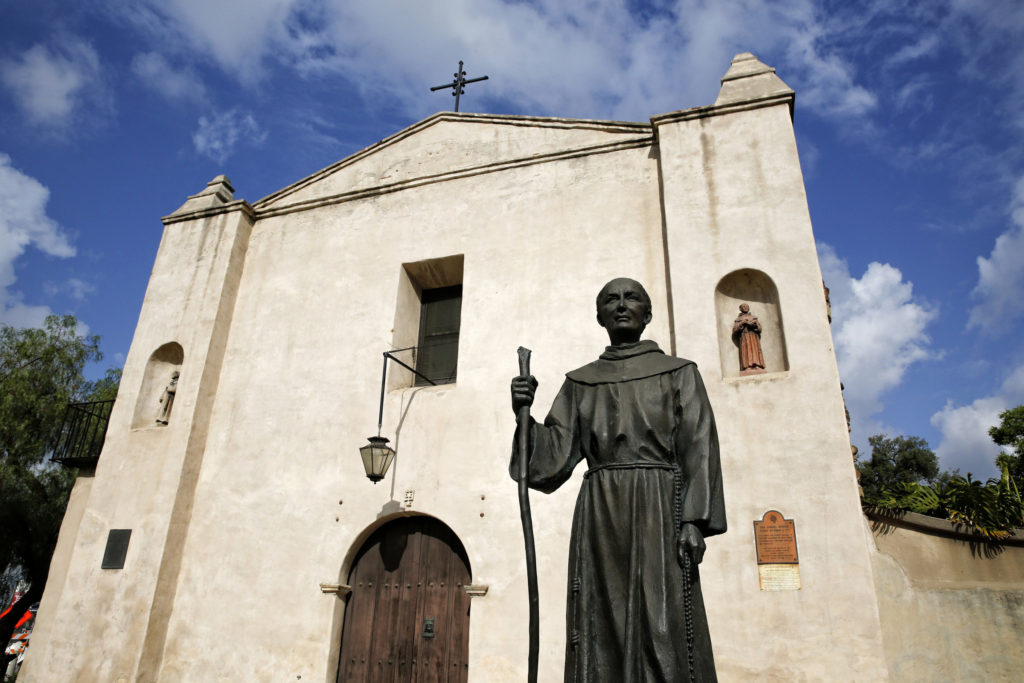 San Gabriel Arcangel Mission, the fourth mission established by Blessed Junípero Serra, is located 10 miles east of Los Angeles in San Gabriel. The first occupants of the mission were the Tonga, also called the Gabrieleno. Today, an active diverse parish celebrates nine Sunday Masses — five in English, three in Spanish and one in Vietnamese. (CNS photo/Nancy Wiechec)