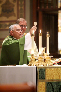 The Cathedral Basilica of SS. Peter and Paul hosted a Mass celebrated by Archbishop Charles Chaput on Sunday, Sept. 20 to begin the week of World Meeting of Families’ festivities in Philadelphia. (Sarah Webb/Courtesy of CatholicPhilly.com)