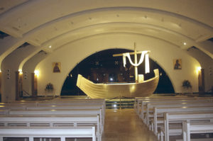 The Domus Galilaeae, a Christian meeting place run by the Neocatechumenal Way, is a more modern building that overlooks the Sea of Galilee. Joyce Coronel/CATHOLIC SUN)