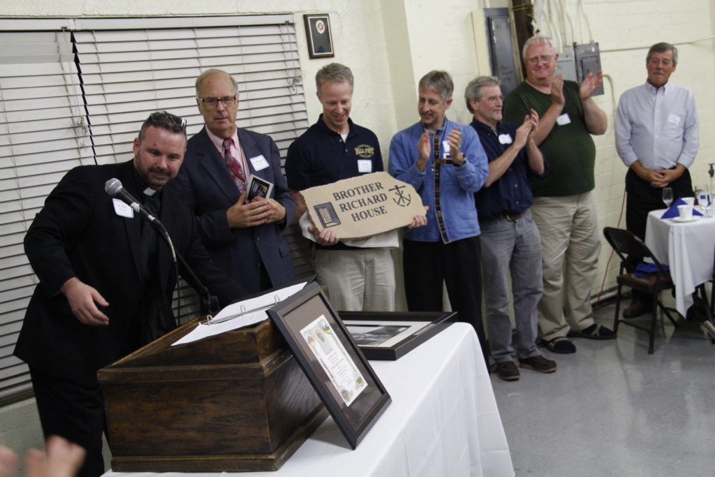 André House leaders past and present celebrated 30 years of serving the area's homeless and poor Oct. 30-Nov. 1. The tribute also memorialized Holy Cross Brother Richard Armstrong's efforts by renaming part of the ministry. (Ambria Hammel/CATHOLIC SUN)