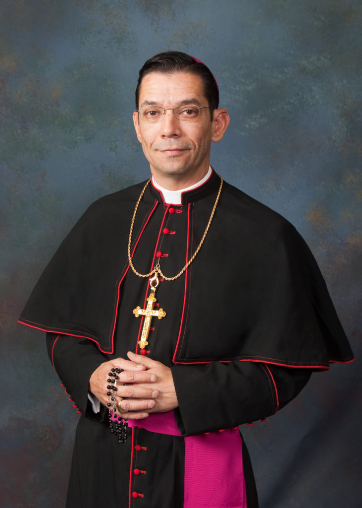 Bishop Daniel E. Flores of Brownsville, Texas, will be the guest homilist at the annual Red Mass scheduled for Jan. 26 at St. Mary’s Basilica. Bishop Flores gained national attention in 2014 when he ­advocated for those immigrants fleeing ­violence in their homelands. (Photo courtesy of the Diocese of Brownsville,Texas)
