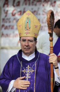 Archbishop Christophe Pierre, apostolic nuncio to Mexico since 2007, has been appointed the new apostolic nuncio to the United States. Archbishop Pierre is pictured celebrating a Mass for the families of missing students near Chilpancingo, Mexico, in this 2014 file photo. (CNS photo/Jorge Dan Lopez, Reuters) 