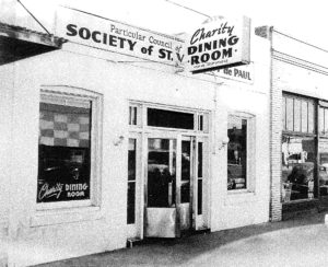 On Nov. 20, 1952, Johnny’s Restaurant at 435 W. Washington, Phoenix, became the first St. Vincent de Paul Charity Dining Room. It could welcome 36 guests at a time. (courtesy of St. Vincent de Paul archives)