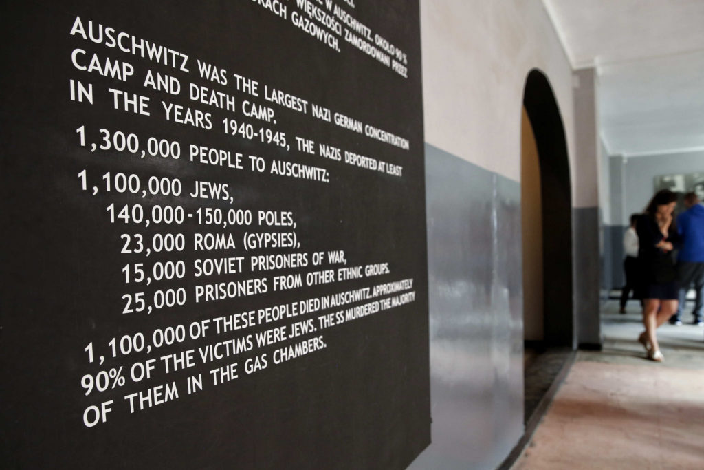 Auschwitz was the largest of the Nazi regime's concentration and extermination camps. A display at the Auschwitz-Birkenau Memorial and State Museum in Oswiecim, Poland, shows that 1.3 million people were deported to Auschwitz and 1.1 million died there. (CNS photo/Nancy Wiechec) 