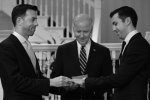 This photo showing Vice President Joe Biden officiating the same-sex wedding between two White House staffers went viral this week. Biden obtained a special temporary license to perform the ceremony at his official residence. In a tweet accompanying the picture, the vice president said, "Proud to marry Brian and Joe at my house. Couldn't be happier, two longtime White House staffers, two great guys." (Photo taken from Twitter)