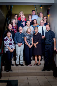 Members of the Diocesan School Board pose in this fall 2015 file photo. Three new members joined this year to fill seats vacated by expiring terms. The advisory board supports the superintendent in promotions and fundraising. (courtesy photo)