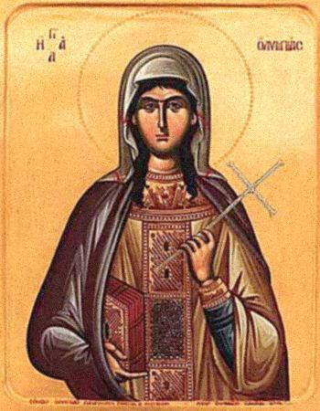 St. Olympias, depicted in this icon, is recognized as a "deaconness" in the early Church. She is venerated in the Catholic and Orthodox Churches. (Public Domain)