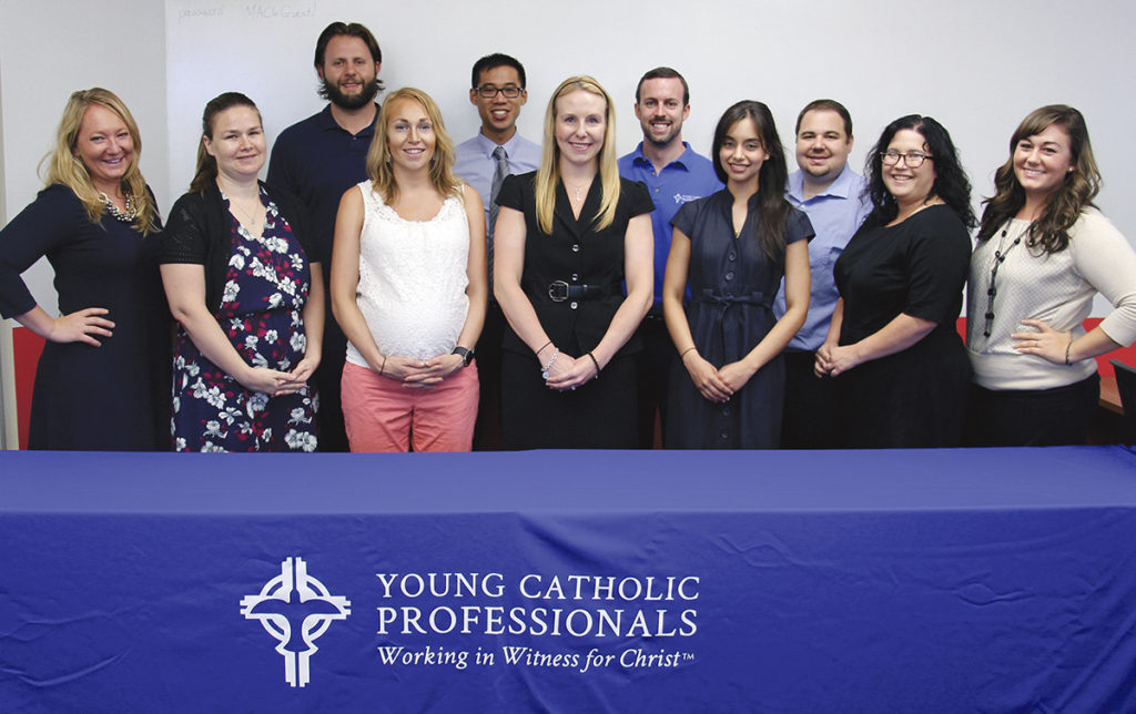 Leaders of the new Young Catholic Professionals Phoenix Chapter, launching Aug. 23, pose during a training and planning weekend in July. YCP is one of two new initiatives coming to the Diocese of Phoenix to better reach and serve Millennial Catholics in their 20s and 30s. (Ambria Hammel/CATHOLIC SUN)