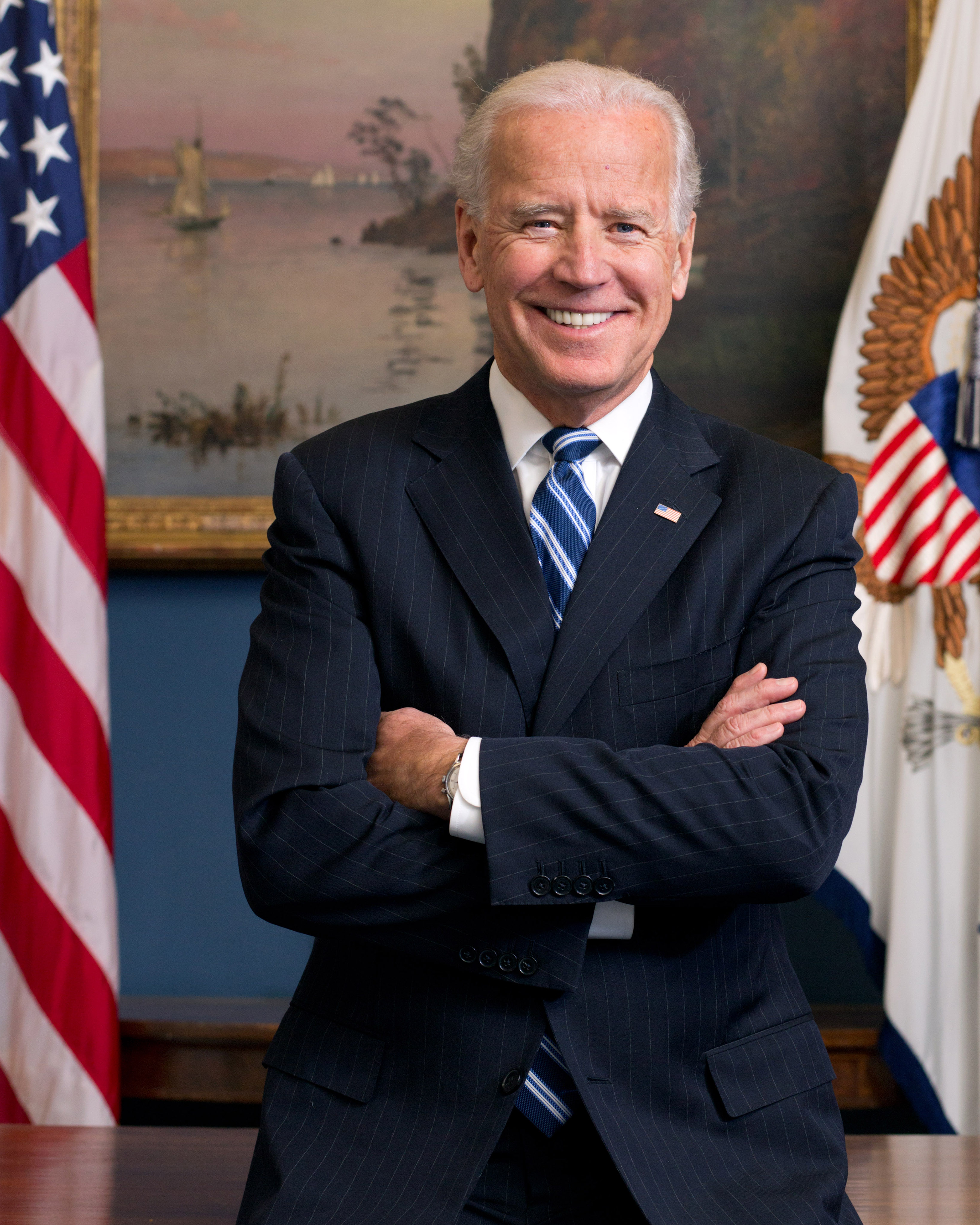 Official portrait of Vice President Joe Biden in his West Wing Office at the White House, Jan. 10, 2013. (Official White House Photo by David Lienemann)