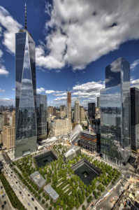 This is one of the photos used in "One World Trade Center: Biography of the Building" by Judith Dupre. The volume is a detailed, illustrated exploration of the political, structural and aesthetic forces that clashed, combined and coalesced before the building opened in October 2014. (CNS photo/Michael Mahesh, The Port Authority of New York & New Jersey) 